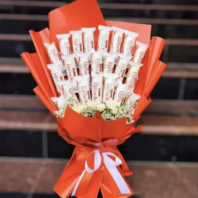 Raffaello Delights Elegant Chocolate Bouquet 1. Raffaello Chocolate Bouquet 2. Gift Tree BD 3. Luxury chocolate gift