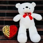 3ft Teddy With Heart Box