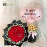 Balloon Bouquet with flowers bouquet