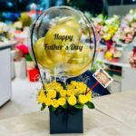 Natural Rose with Balloon