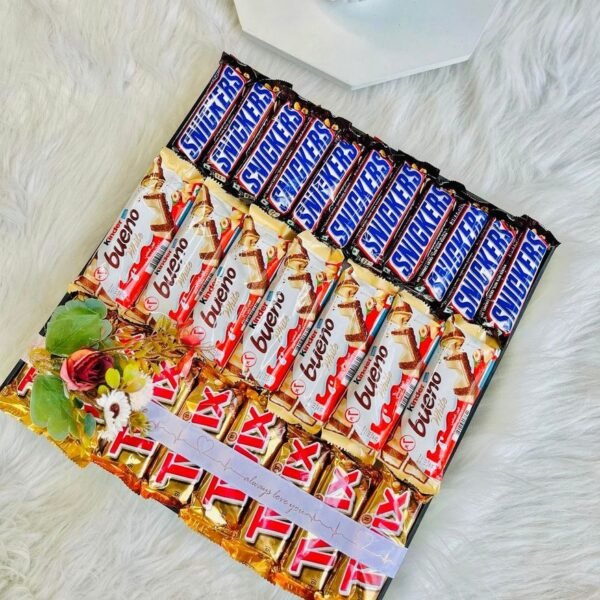 Luxury Chocolate Combo Tray – Snickers, Kinder Bueno & Twix Gift Box | Perfect for Birthdays, Anniversaries & Surprises