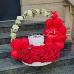 Red And White Theme Cake Hamper