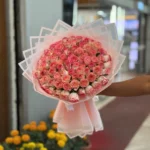 100 Pcs Pink Rose Bouquet – Grand Luxury Flower Gift in Dhaka