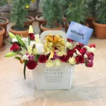 Natural Rose & Lily Flower Box – Premium Fresh Flower Gift in Dhaka