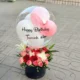 Personalized Rose Flower Box with Bubble Balloon & 1kg Birthday Cake – Premium Birthday Gift in Dhaka