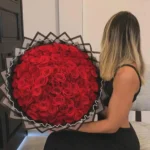 100 Red Roses Flowers Bouquet - Image 2