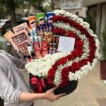 Luxury Snack & Makeup Palette Gift Set with Roses