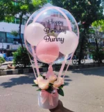 Balloon Bouquet with Artificial Flowers - Image 2