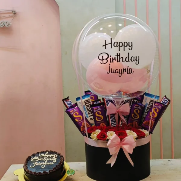 Elegant Birthday Chocolate & Flower