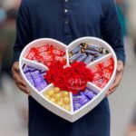 Heart Chocolate & Flower Box Small