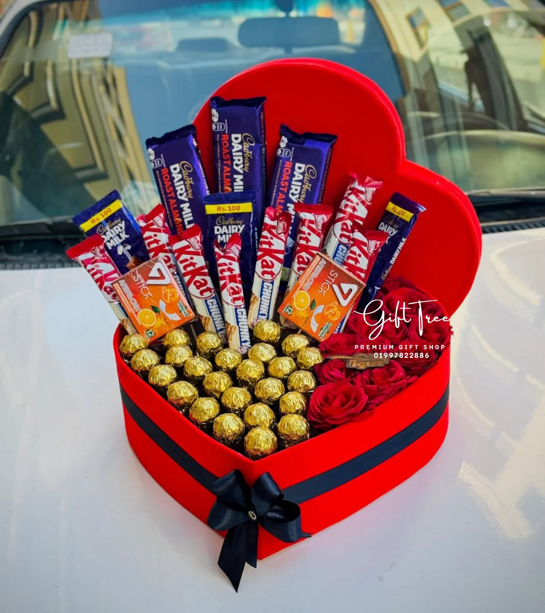 Heart-Shape-Chocolate-Hamper.webp Heart Shape Chocolate Hamper - Image 1
