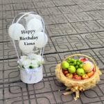 Balloon Bouquet with Fruits Basket