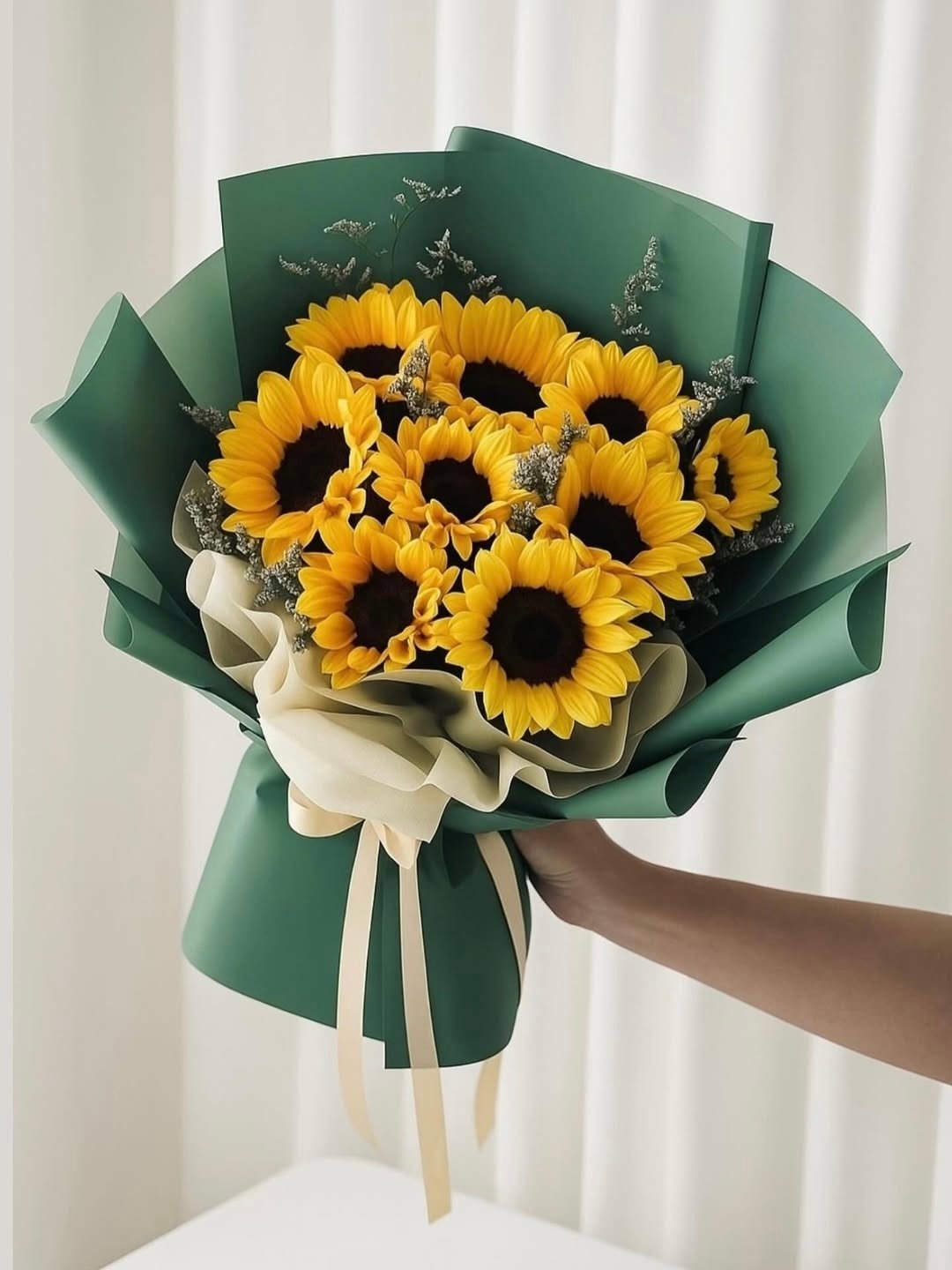 IMG_2476 Emerald Sunflower bouquet - Image 1