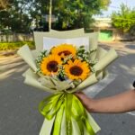 Trio Sunflower & Statice Bouquet