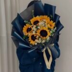 Midnight Blue Sunflower Bouquet