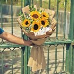 Kraft Paper Sunflower Wrap with Jute Tie