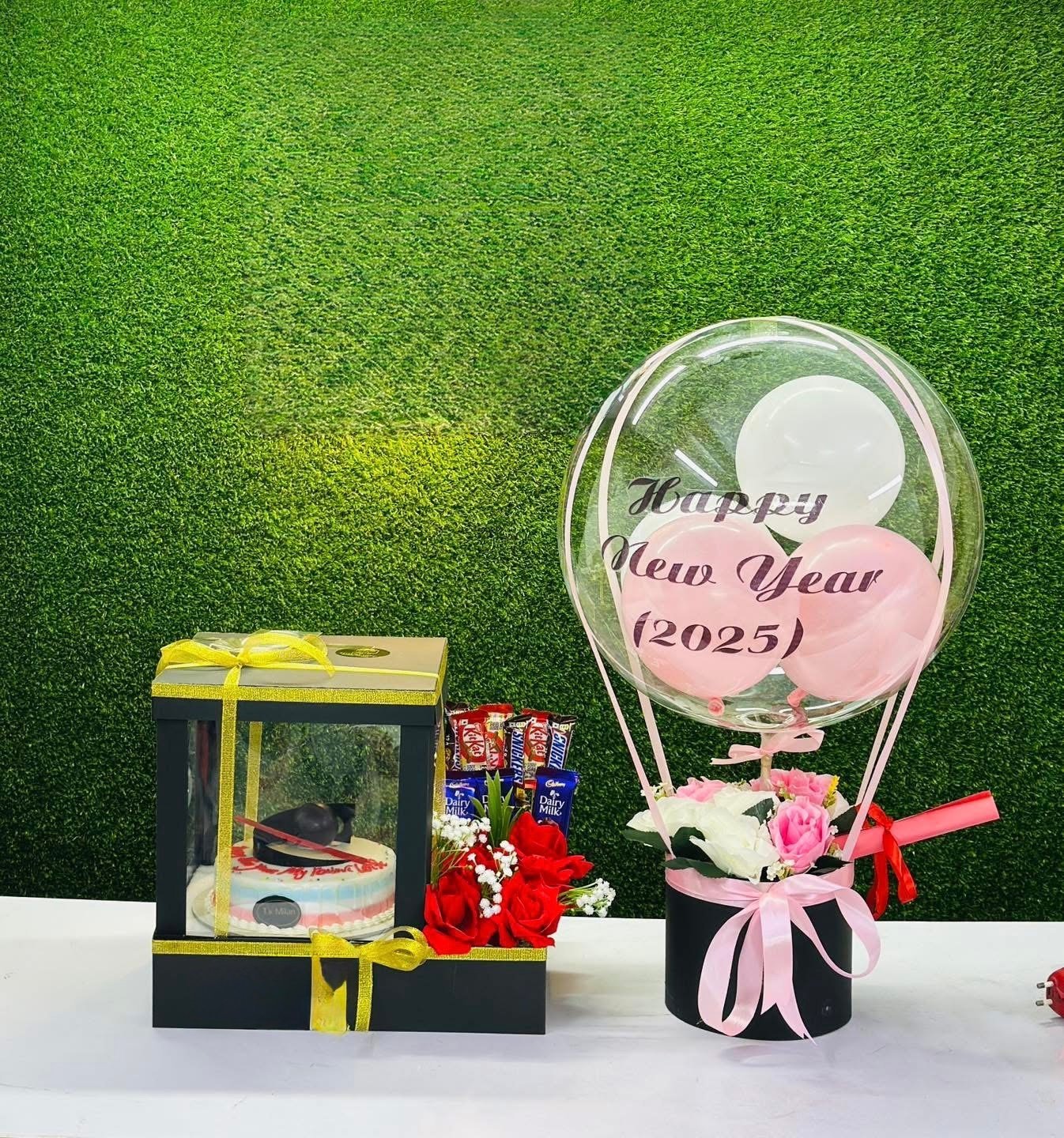 IMG_6308-1.jpeg Happy New Year 2026 Cake & Balloon Gift Combo - Image 1