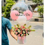Luxury Mother’s Day Balloon & Natural Rose Bouquet
