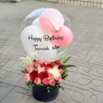 Rose Flower Box with Balloon Bouquet & 1kg Birthday Cake – Premium Birthday Gift in Dhaka - Image 2