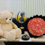 Grand Teddy, Rose, Cake & Balloon Luxury Gift Set