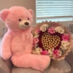 Valentine’s Combo with Red Roses, Ferrero Rocher & Pink Teddy