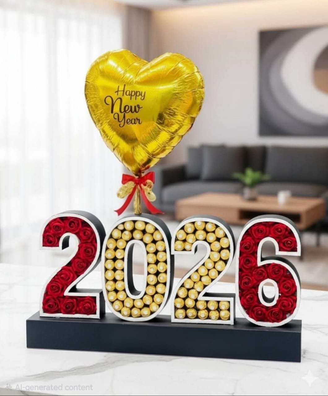 c8494ec0-d15c-4a67-b3ba-f19090d4a1ff-1.jpeg 2026 Ferrero Rocher & Rose Number New Year Gift - Image 1