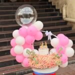 Premium Balloon with Cake Hamper flower Decoration - Image 2