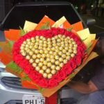 80 Pcs Ferrero Rocher with Natural Flower bouquet