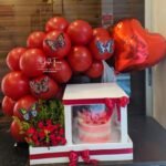 Anniversary Balloon with Cake & Flowers Hamper