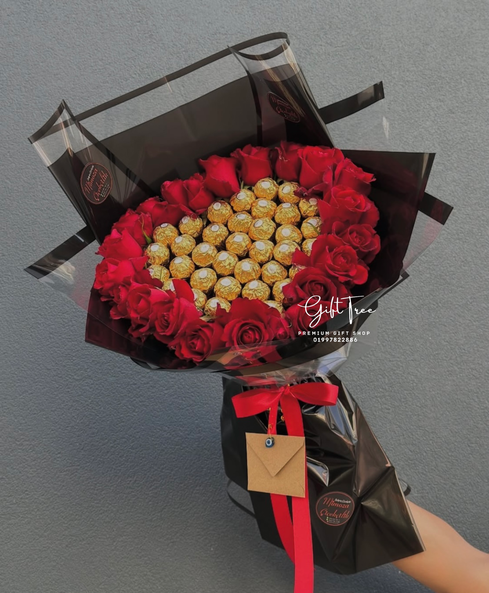 photo-output-2-1.png Ferrero Rocher with Rose Bouquet - Image 1