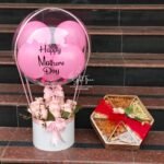 Balloon Bouquet with Dry Fruits Box