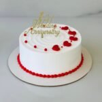 Red Heart 1st Wedding Anniversary Cake Topper Set (1kg)