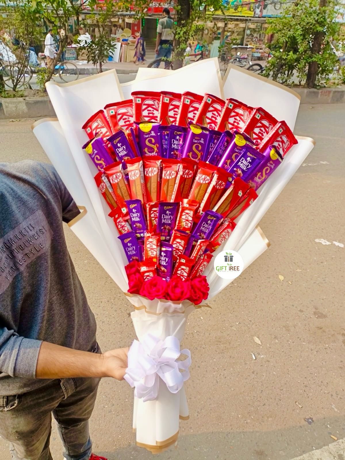 WhatsApp Image 2026-01-22 at 03.47.28 (2) KitKat & Dairy Milk Mega Chocolate Bouquet - Image 1