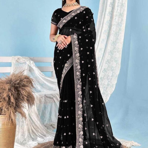 Black Desing Saree