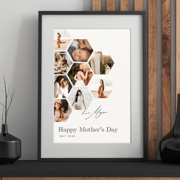 Hexagon Collage Mother’s Day Photo Frame
