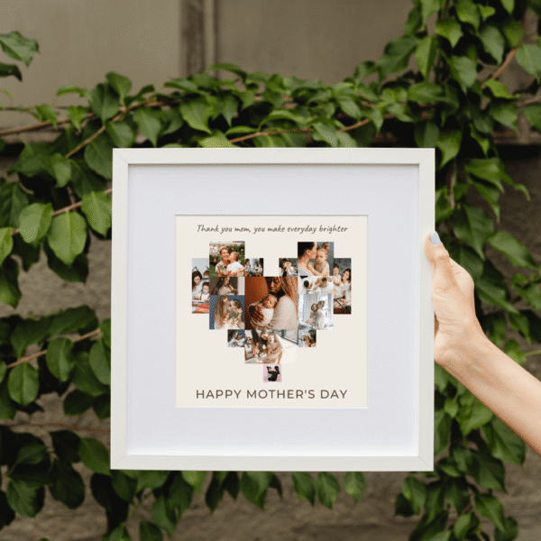 Personalized Heart Collage Mother’s Day Photo Frame