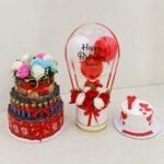 Cake with Balloon Bouquet & Chocolate Tower
